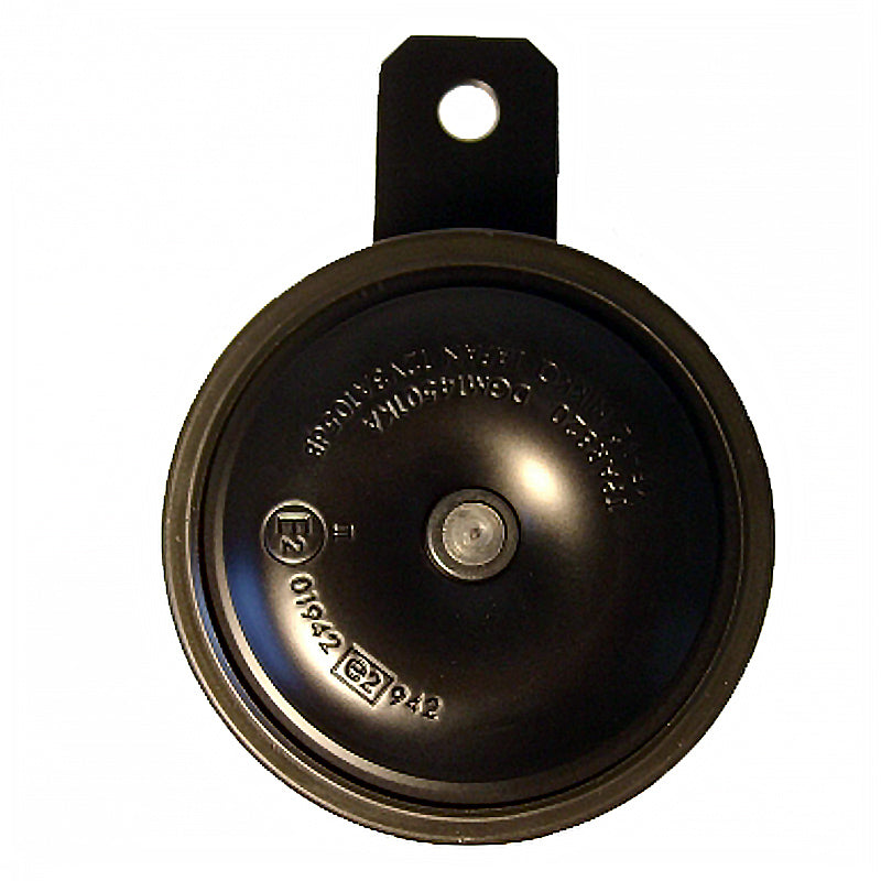 Claxon japonés Nikko negro 12V - CC 3,0A - 105dB/415Hz - Ø 85 mm. - tono bajo