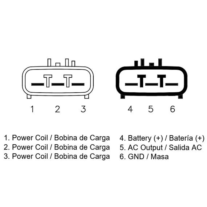 Regulador 12V 20A -Trifase - CC - 4 Cables Polaris Sportsman 400/500/600/700