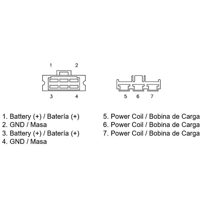 Regulador 12V - Trifase - C.C -7 Cables