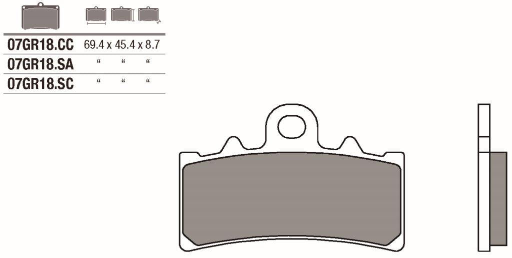 Pastillas freno Brembo Racing SC genuino