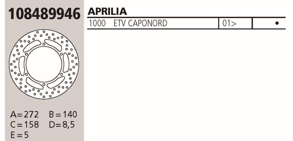 Disco BREMBO Genuine APRILIA 1000 CAPONORD