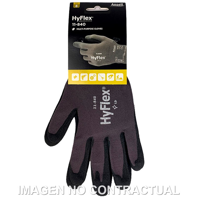 GUANTES ANSELL HYFLEX 11-840 Pro TALLA 8 (medida M)