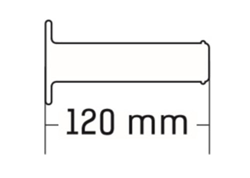 Puños Domino Scooter Vintage Marrones Cerrados D 22 mm L 120 mm