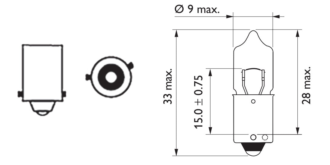 Lámpara Philips Philips de intermitente Halógena H6W 12V 6W BAX9S
