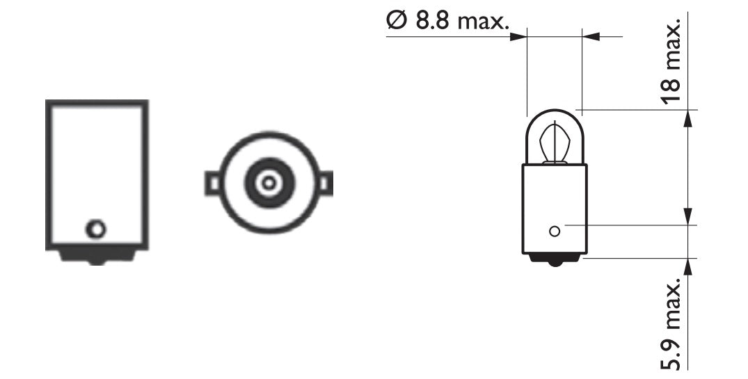 Lámpara Philips de posición / tablero T3W 12V 3W