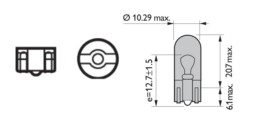 Lámpara Philips de posición / tablero T10 W5W 12V 5W