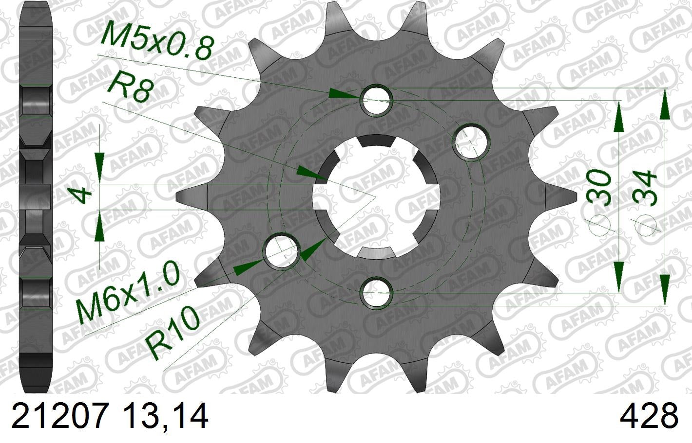 PIÑÓN AFAM 428x14 YAMAHA