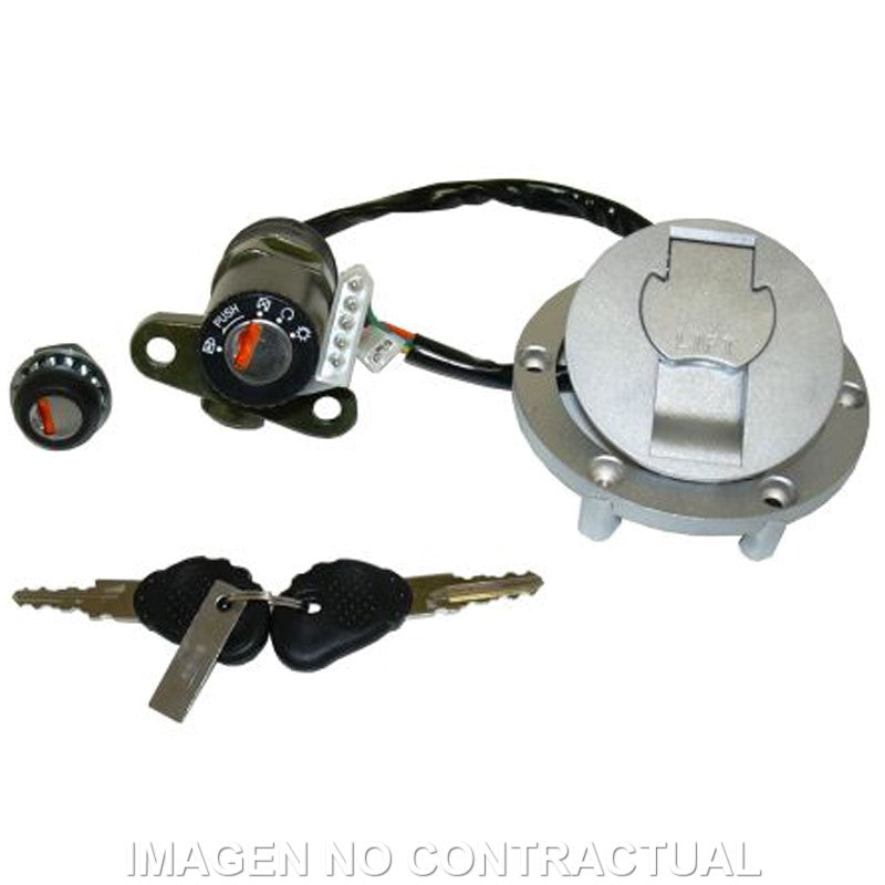Kit llaves contacto, sillín y depósito Derbi GPR-50