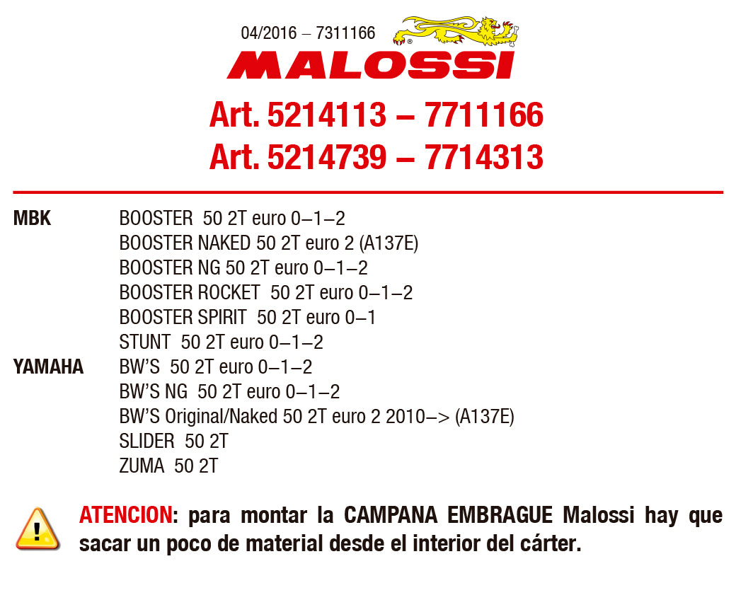 Campana Embrague Wing Clutch Minarelli