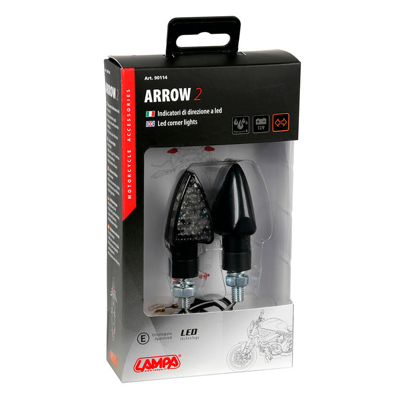 INTERMITENTES CON LED LAMPA ARROW-2 12V LED NEGRO