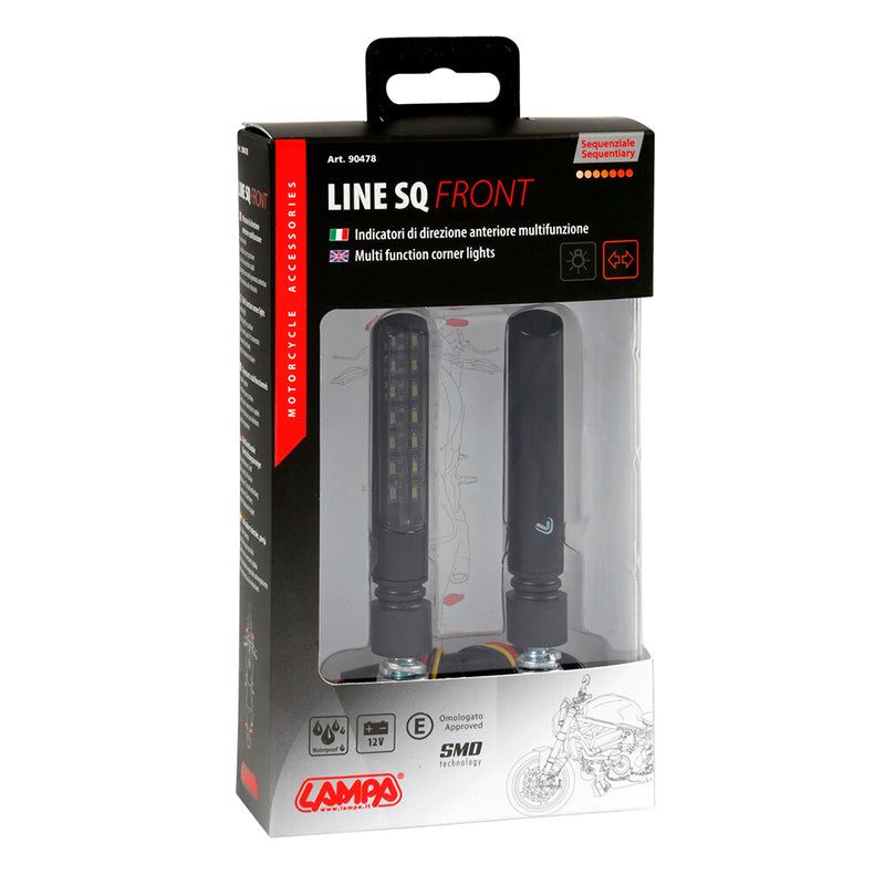 INTERMITENTES DE LED SECUENCIAL Y LUZ DE POSICIÓN DELANTERA LAMPA LINE-SQ 12V