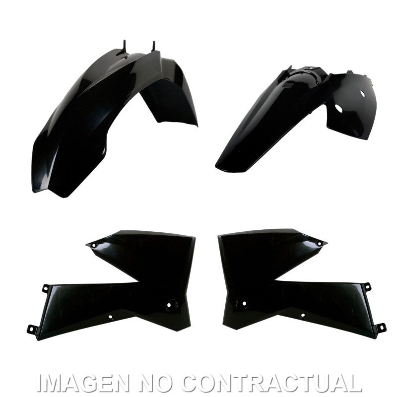Kit estándar de plásticos Polisport para KTM EXC/EXC-F/XC/XC-F(05/07) color negro (enduro)