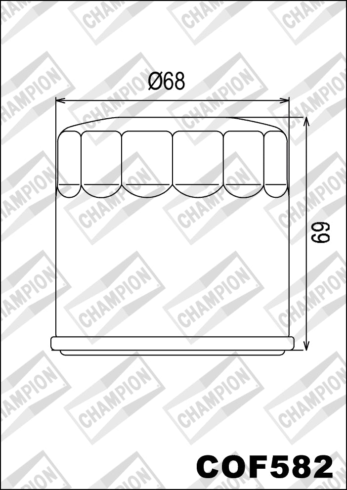 CHAMPION IBERICA (V) Filtro de aceite Champion COF582