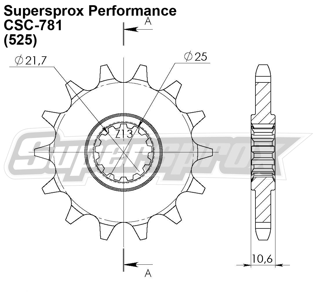 Piñón Supersprox PF Benelli 525 x 14