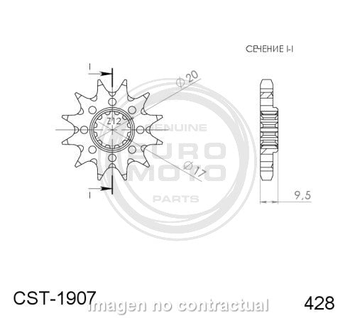 Piñón Supersprox KTM - Beta 428 x 14