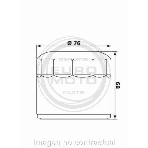Filtro aceite Meiwa Harley Davidson (cromado)