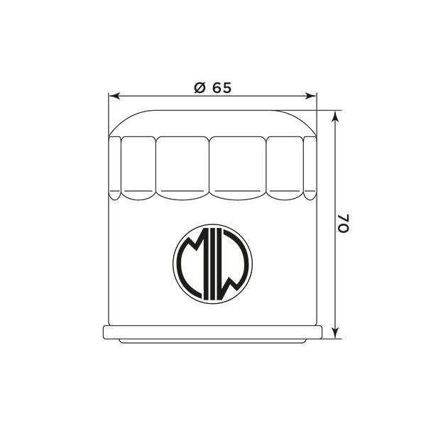 Filtro aceite Meiwa Harley Davidson 500/750