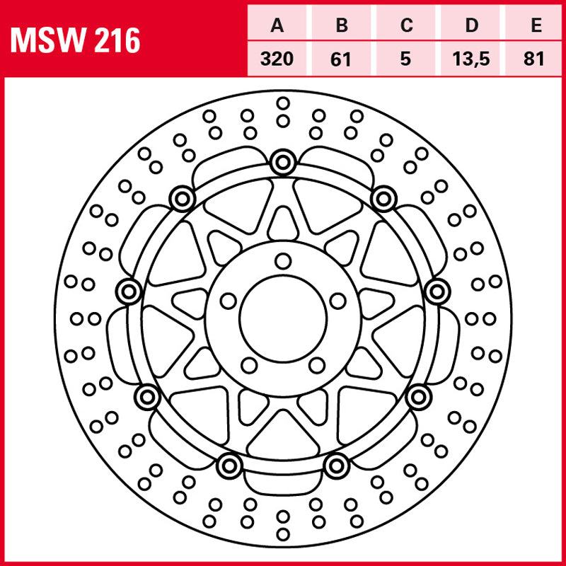 Disco de freno TRW MSW 216