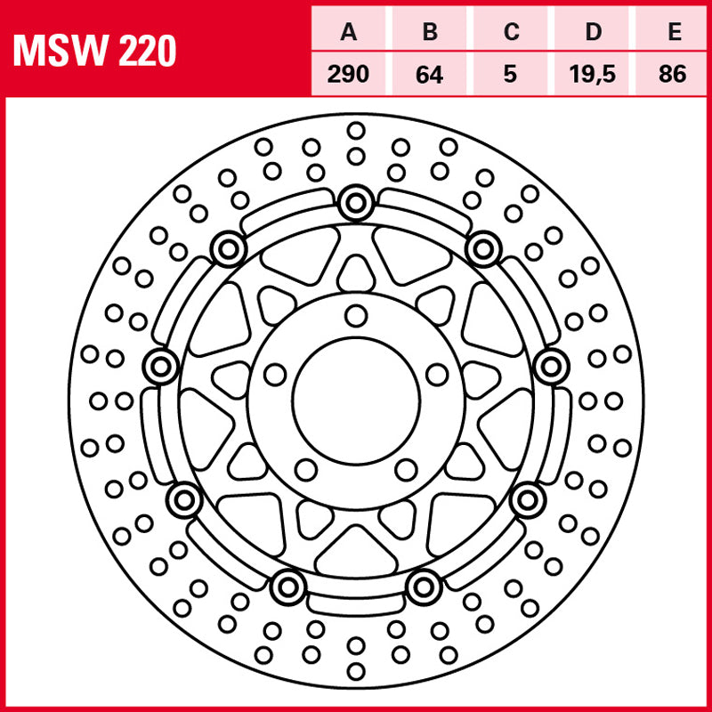 Disco de freno TRW MSW 220