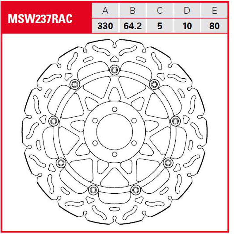 Disco de freno TRW MSW 237 RAC