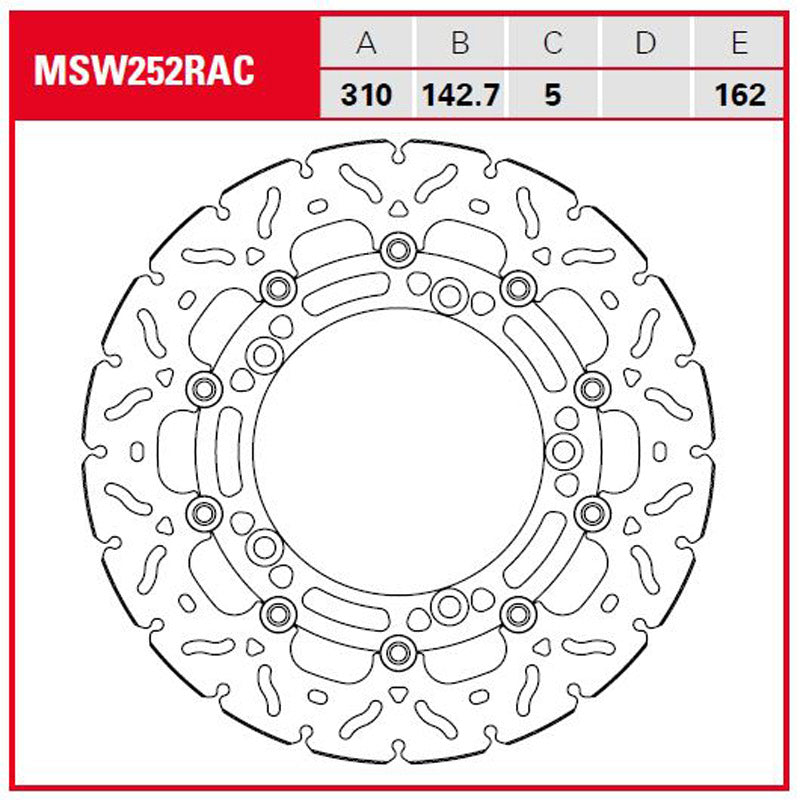 Disco de freno TRW MSW 252 RAC