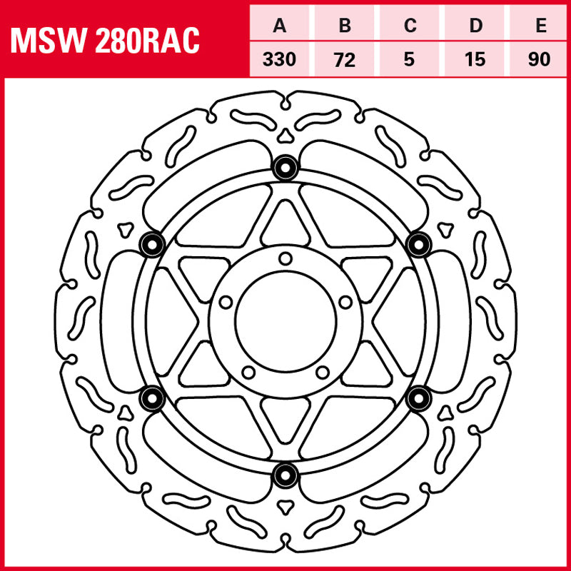 Disco de freno TRW MSW 280 RAC