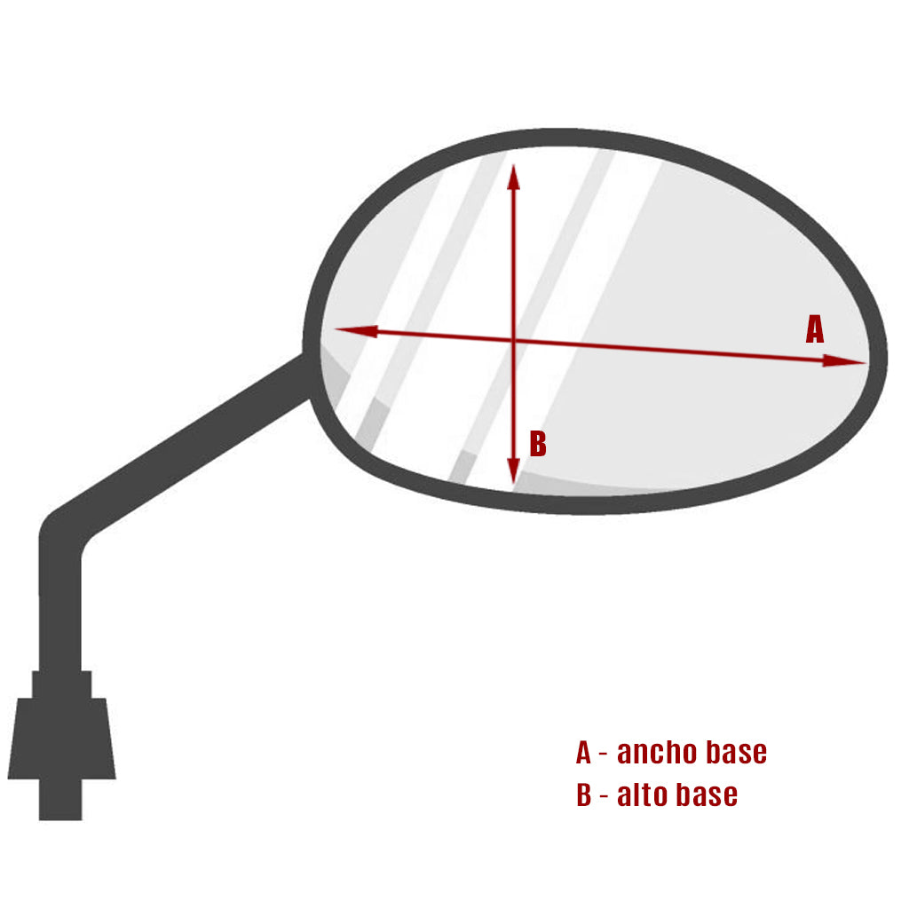 Espejo HERT negro/gris Vespa ET2 50 Derecho