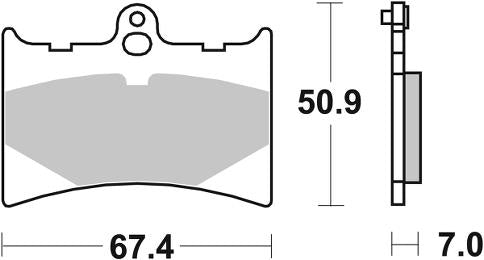 Pastilla de freno SBS P601-RST