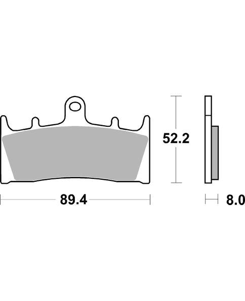 Pastilla de freno SBS P686-RST