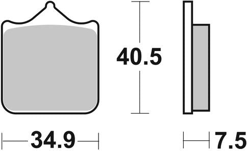 Pastilla de freno SBS P762-RST