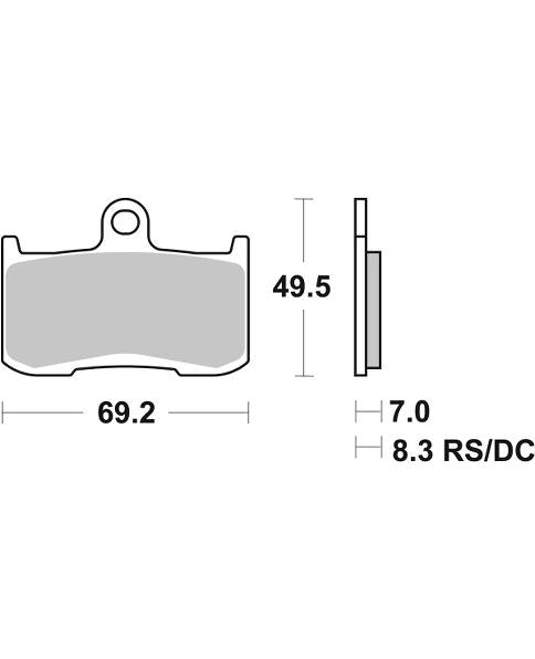 Pastilla de freno SBS P782-RST