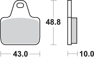 Pastilla de freno SBS P805-DS