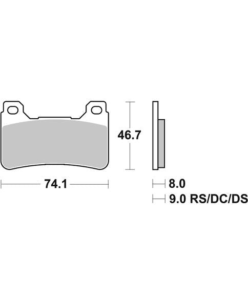 Pastilla de freno SBS P809-RST
