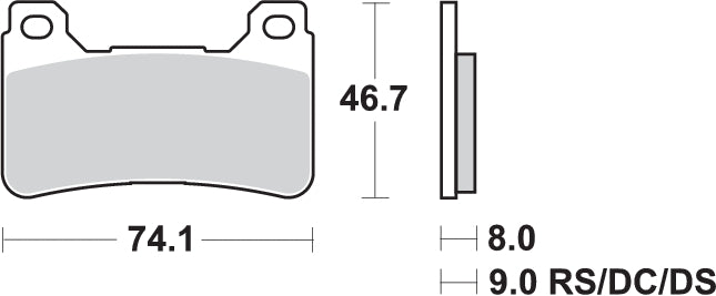 Pastilla de freno SBS P809-DS