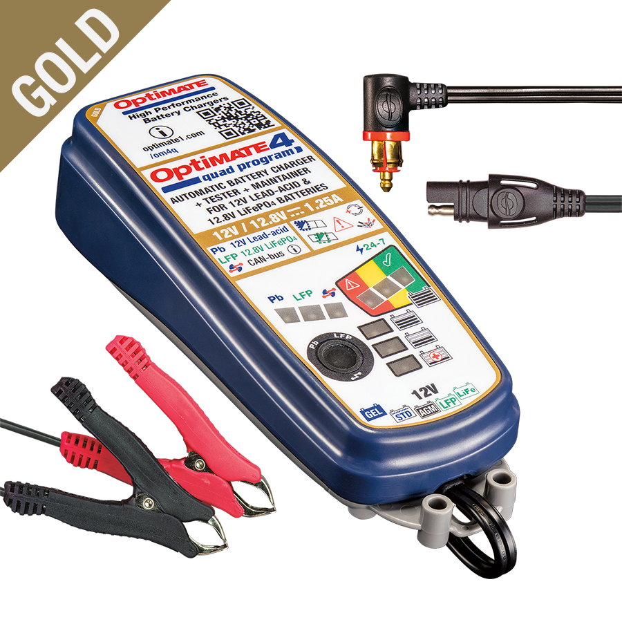 Cargador/Mantenedor de baterías Optimate 4 Quad Program Premium TM630-PR