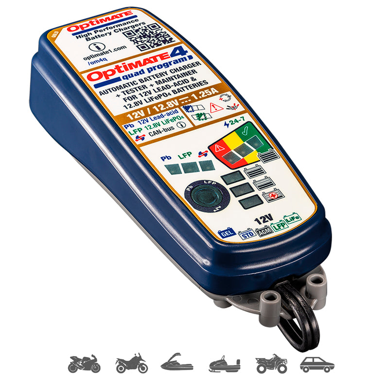 Cargador/Mantenedor de baterías Optimate 4 Quad Program Premium TM630-PR