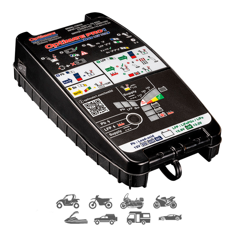 CARGADOR DE BATERÍAS OPTIMATE PRO 1 DUO TM-650EU