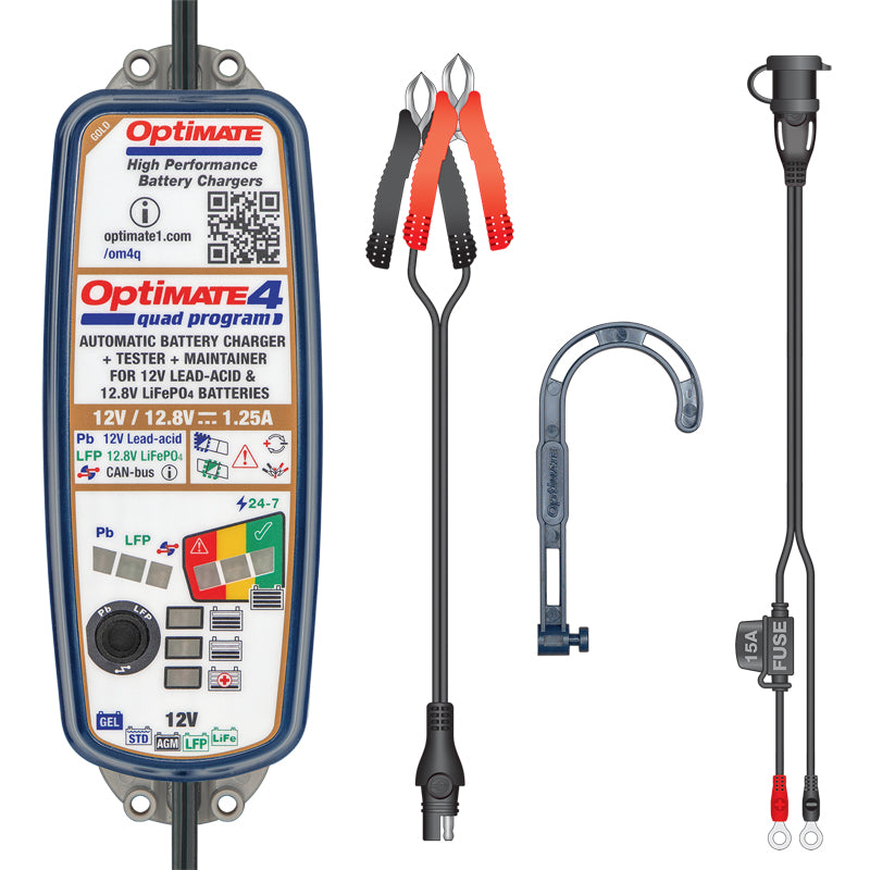 CARGADOR/MANTENEDOR DE BATERÍAS OPTIMATE 4 QUAD PROGRAM TM-630