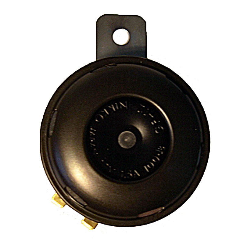 Claxon japonés Nikko negro 12V - CC 3,0A - 100dB/415Hz - Ø 65 mm.