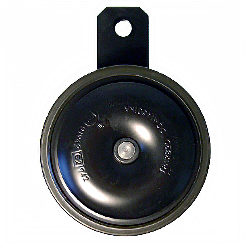 Claxon japonés Nikki negro 12V - CC 3,0A - 105dB/415Hz - Ø 85 mm. - (tono alto)