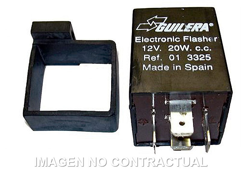 Intermitencia CC 12V 20W 4 Terminales con soporte de goma