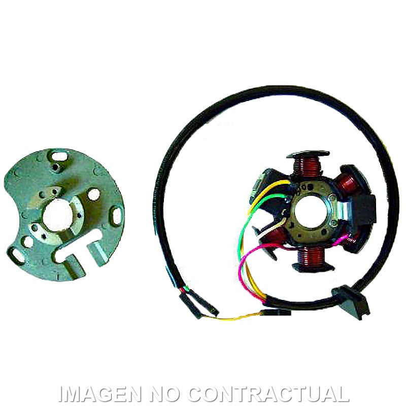 Stator Kokusan 6 Polos 12V 85W (Mot. Derbi/Piaggio 6 v. con arranque eléctrico)