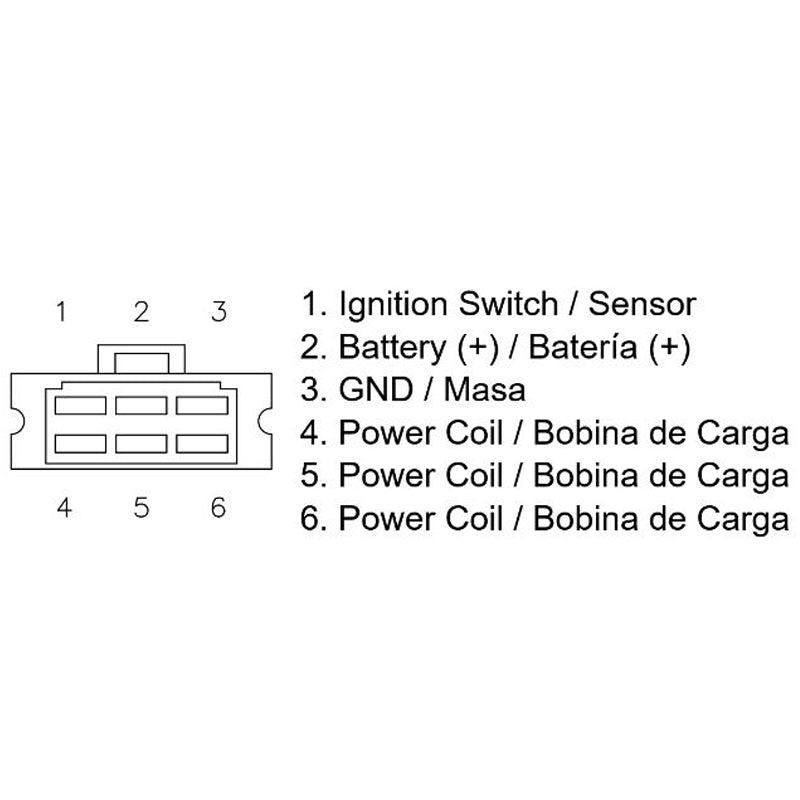 Regulador 12V - Trifase - CC - 6 Cables - Con Sensor