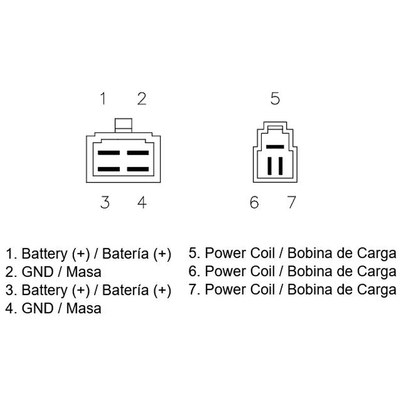 Regulador 12V - Trifase - CC - 7 Cables