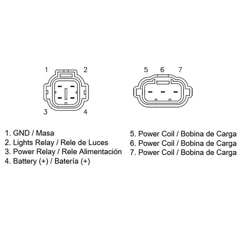 Regulador KTM EXCF 12V - con cable - 2 conectores