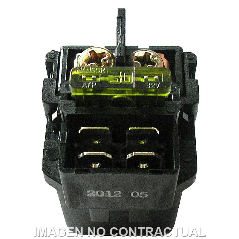 Rele de Arranque 12V 30A con fusible - 4 fastons con fusible 30A