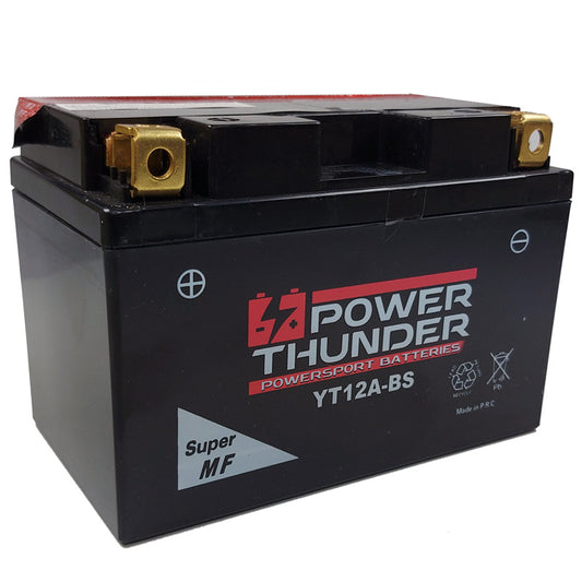 Batería Power Thunder CT12A-BS Sin Mantenimiento