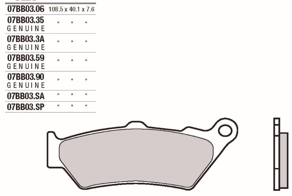 Pastillas de freno Brembo genuinas