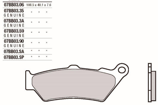 Pastillas de freno Brembo genuinas