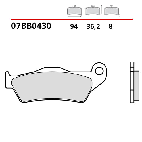 Pastillas de freno Brembo genuinas (07BB0430)